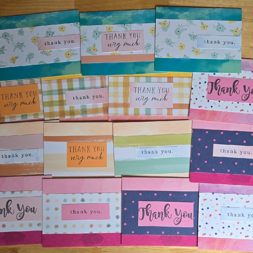 Custom Order Request: 15 Handmade Thank You Cards